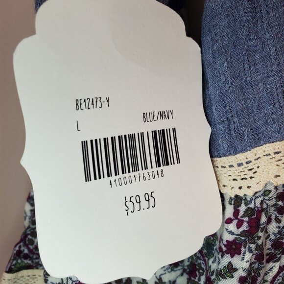 Altard State Womens Tunic Dress L Tiered Block Boho Patchwork Print Mix $60 New - Picture 6 of 16